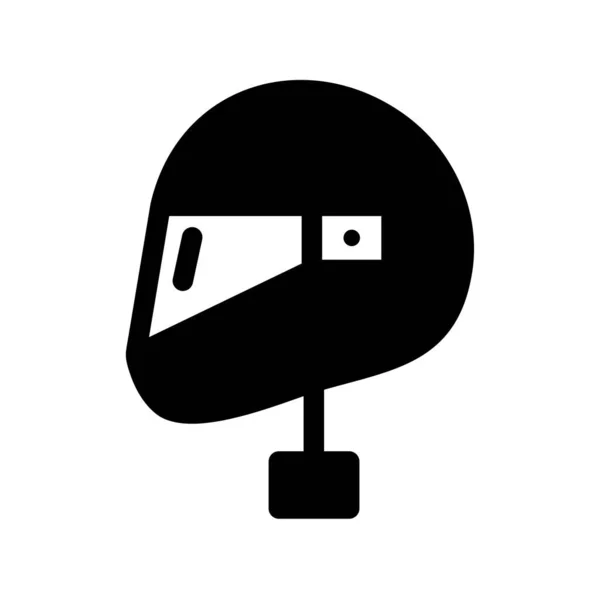 Helm Glyph Vector Icon Desig — Stockvektor