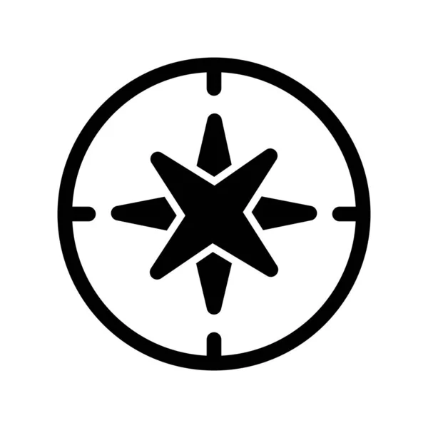 Compas Glyphe Icône Vectorielle Desig — Image vectorielle