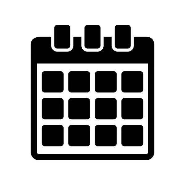Calendar Glyph Vector Icon Desig — Stock Vector