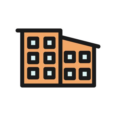  İnşa Satırı Dolu Vektör Simgesi Tasarımı