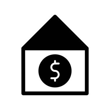 Maaş Glyph Vektör Simgesi Tasarımı