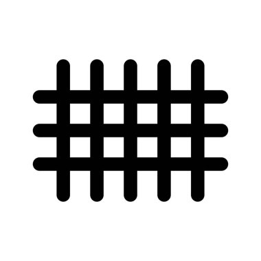 Izgara Glyph Vektör Simgesi Tasarımı