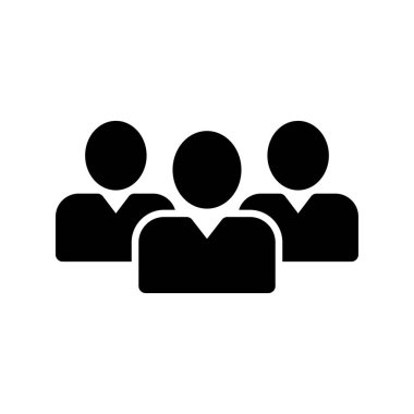 Grup Glyph Vektör Simgesi Tasarımı