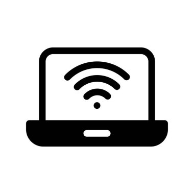 Wiifi Glyph Vektör Simgesi Tasarımı