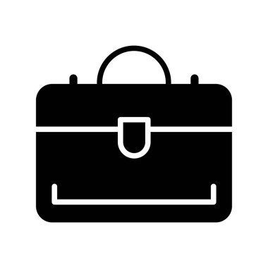 Evrak çantası Glyph Vektör Simgesi Tasarımı