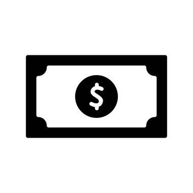 Para birimi Glyph Vektör Simgesi Tasarımı