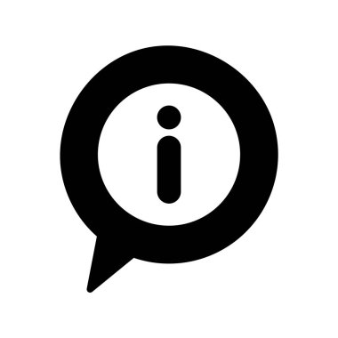 Chat Glyph Vektör Simgesi Tasarımı