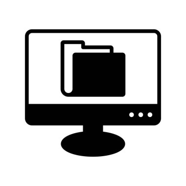 Veri Koruyucusu Glyph Vektör Simgesi Tasarımı