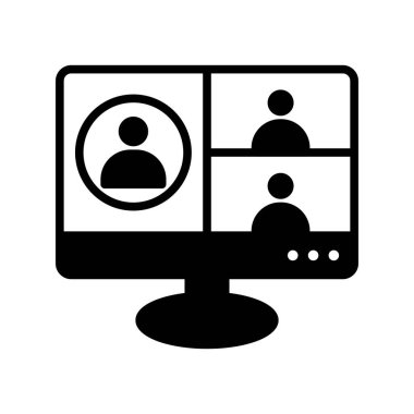 Çevrimiçi Ara Glyph Vektör Simgesi Tasarımı