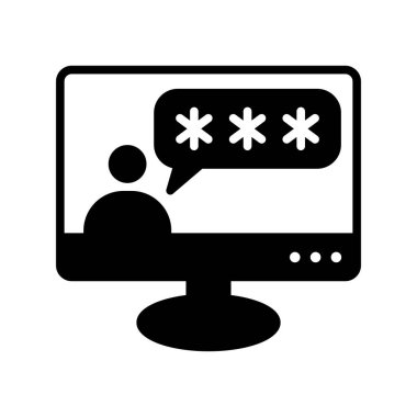  Sohbet Kodu Glyph Vektör Simgesi Tasarımı