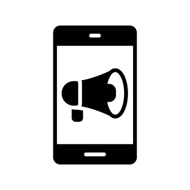 Duyuru Glyph Vektör Simgesi Tasarımı