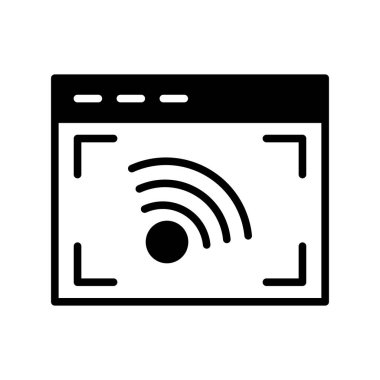  Wiifi Glyph Vektör Simgesi Tasarımı