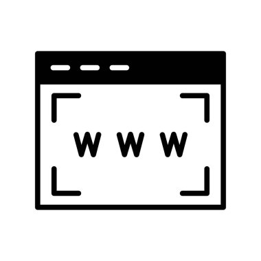 Web Arama Kabartma Vektörü Simgesi Tasarımı