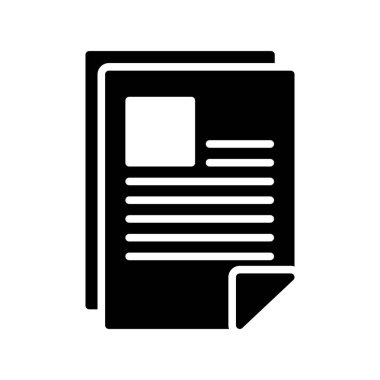 Müfredat Glyph Vektör Simgesi Tasarımı