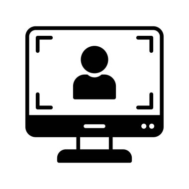 Bilgisayar Kabartma Vektörü Simgesi Tasarımı