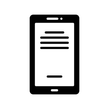 Ebook Glyph Vektör Simgesi Tasarımı