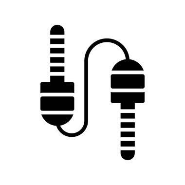 Ses Kablosu Vektör Simgesi Tasarımı
