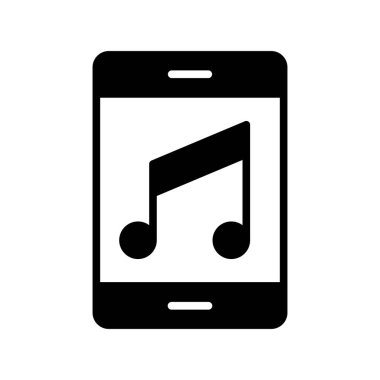 Müzik Kabartması Vektör Simgesi Tasarımı