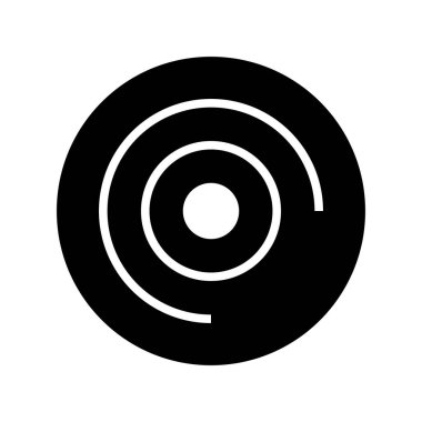 Cd Glyph Vektör Simgesi Tasarımı