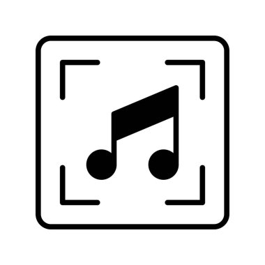 Rec Glyph Vektör Simgesi Tasarımı