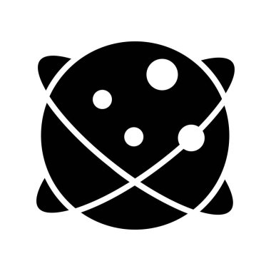 Gezegenler Glyph Vektör Simgesi Tasarımı