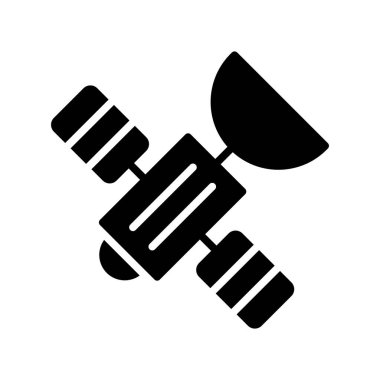 Uydu Glyph Vektör Simgesi Tasarımı