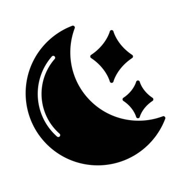 Ay Kabartması Vektör Simgesi Tasarımı