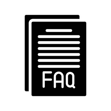 Dosya Glyph Vektör Simgesi Tasarımı