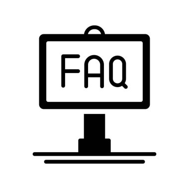 İmza Tahtası Glyph Vektör Simgesi Tasarımı