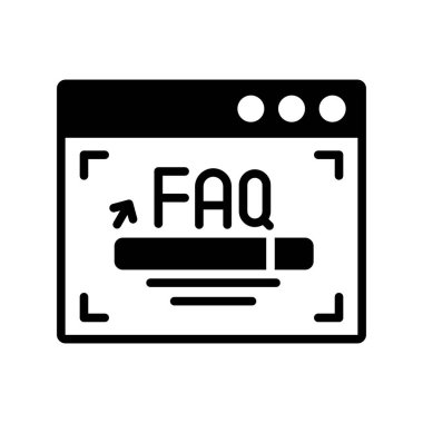 Tarayıcı Glyph Vektör Simgesi Tasarımı