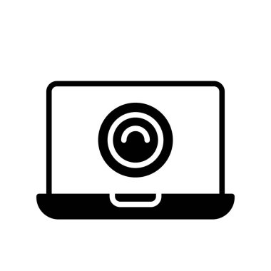 Web Güvenlik Glyph Vektör Simgesi Tasarımı