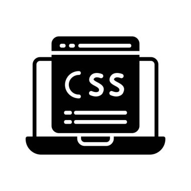 Çevrimiçi Belge Glyph Vektör Simgesi Tasarımı