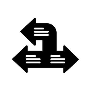 Oklar Glyph Vektör Simgesi Tasarımı