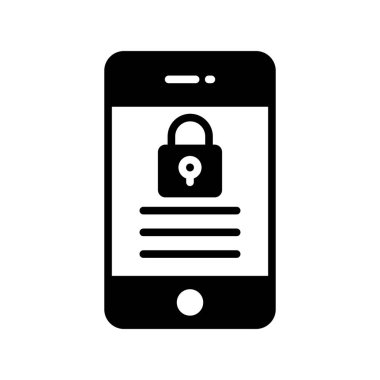 Glyph Vektör Simgesi Tasarımı Kilitle