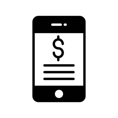 Bill Glyph Vektör Simgesi Tasarımı