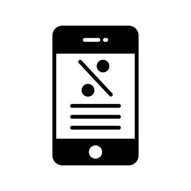 İndirimli Glyph Vektör Simgesi Tasarımı