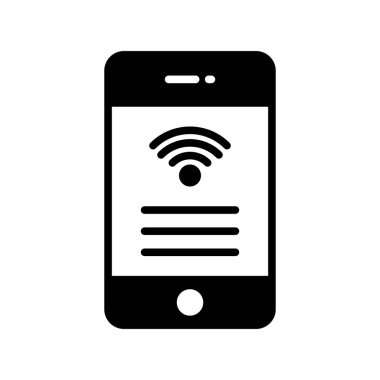 Wiifi Glyph Vektör Simgesi Tasarımı