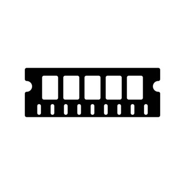 RAM Glyph Vektör Simgesi Tasarımı