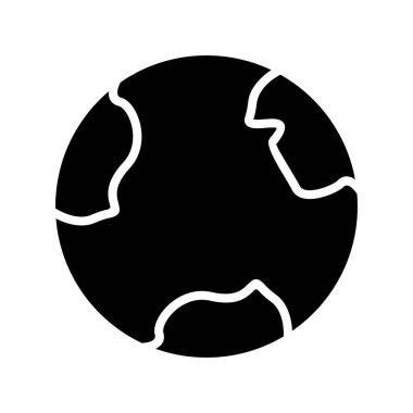 Glyph Vektör Simgesi Tasarımı Gezegeni