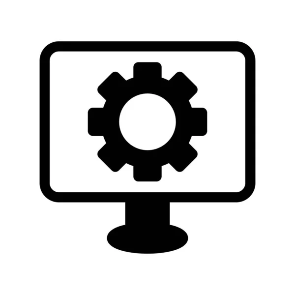 Setting Glyph Vector Icon Desig — Stock Vector