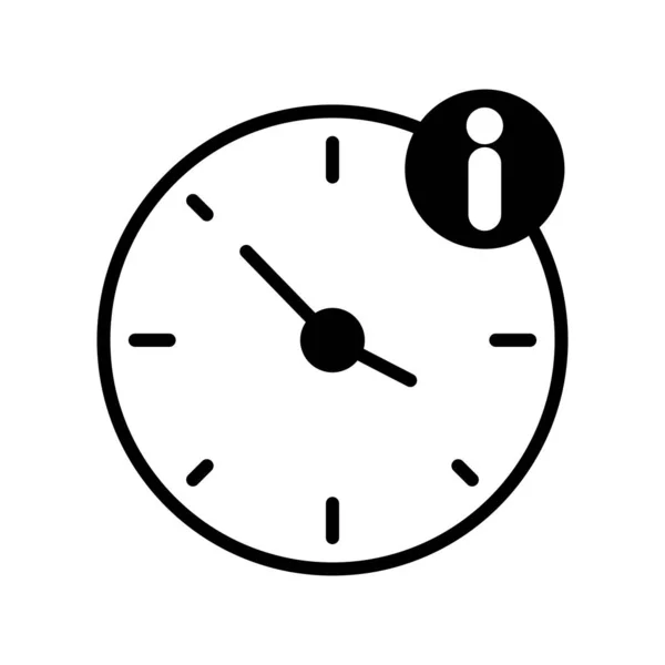 Reloj Glifo Vector Icono Desig — Vector de stock