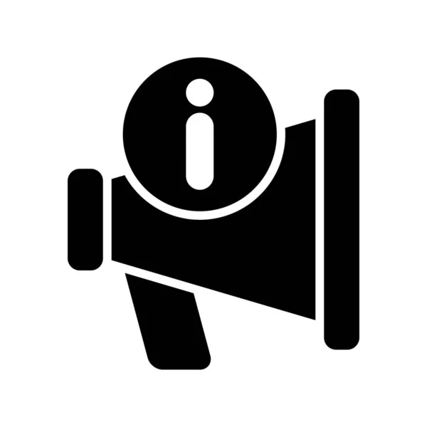 Megaphone Glyph Vector Icon Desig — Stock Vector