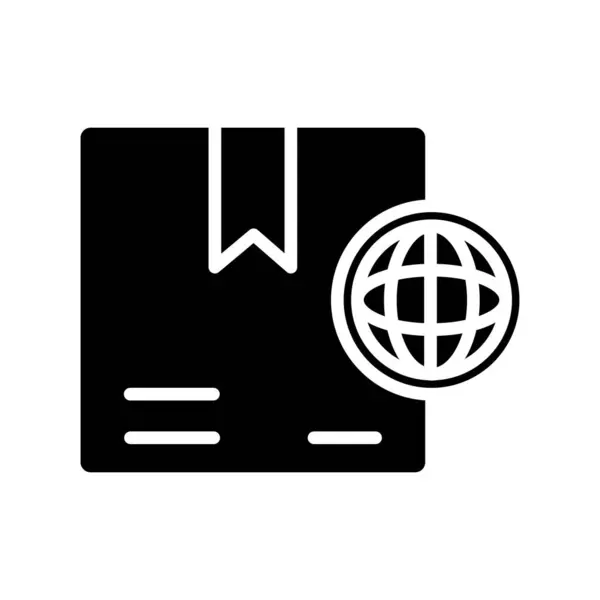 World Glyph Vector Icon Desig — Stock Vector