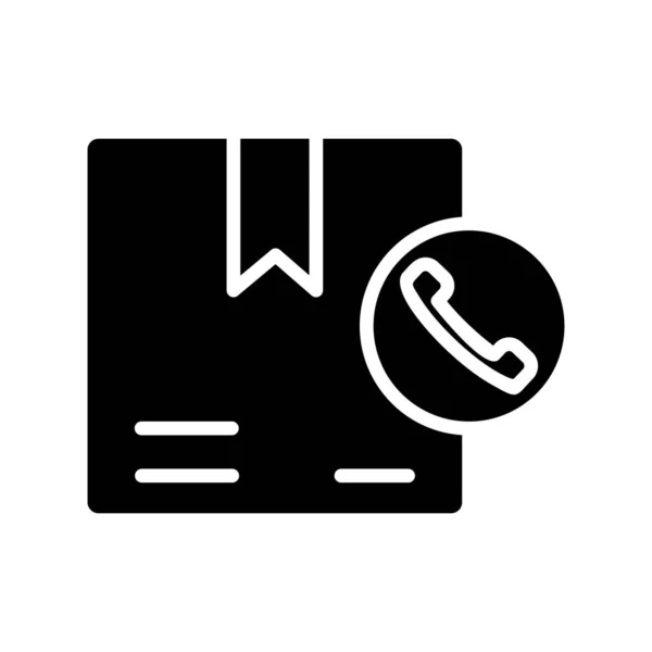 Telefone Glyph Vector Ícone Desig — Vetor de Stock