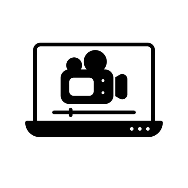 Videobearbeitung Glyph Vector Icon Desig — Stockvektor