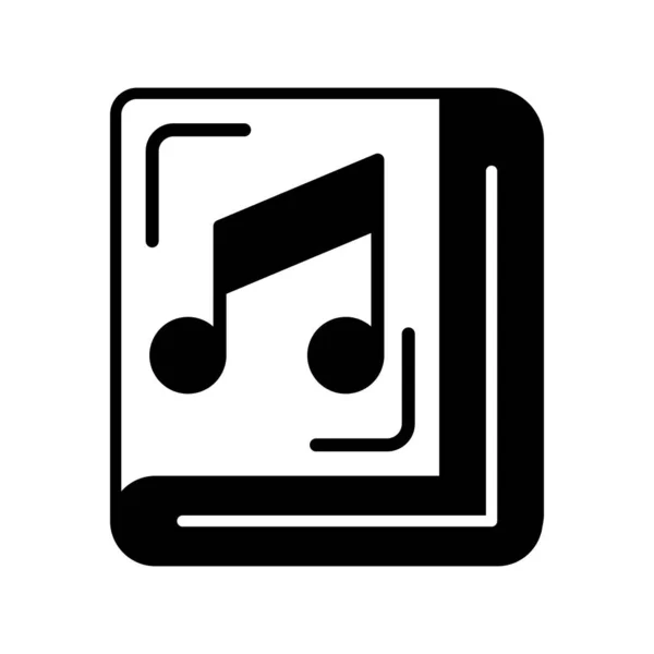 Libro Música Glyph Vector Icon Desig — Archivo Imágenes Vectoriales