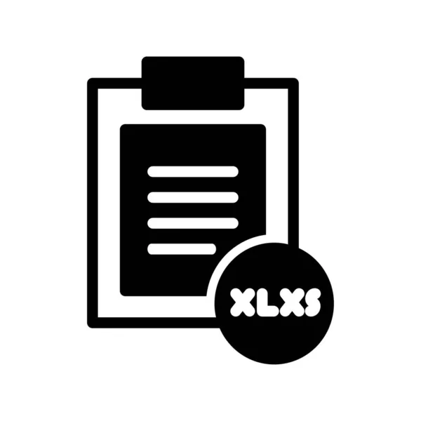 Arquivo Xlxs Glyph Vector Icon Design — Vetor de Stock