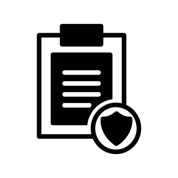 Shield Glyph Vector Icon Design — Stock Vector
