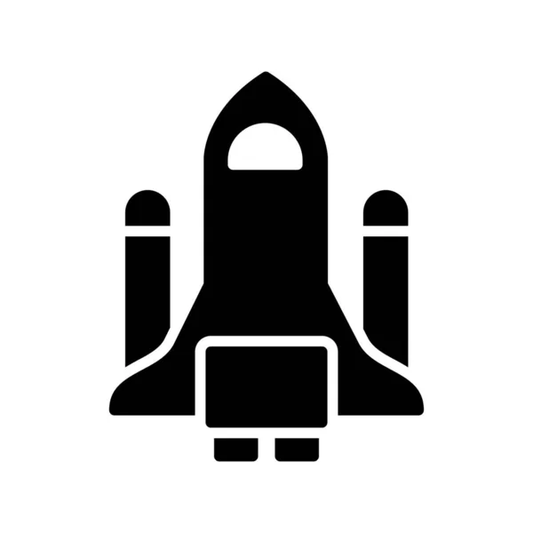 Shuttle Glyph Vector Icon Desig — Stock vektor