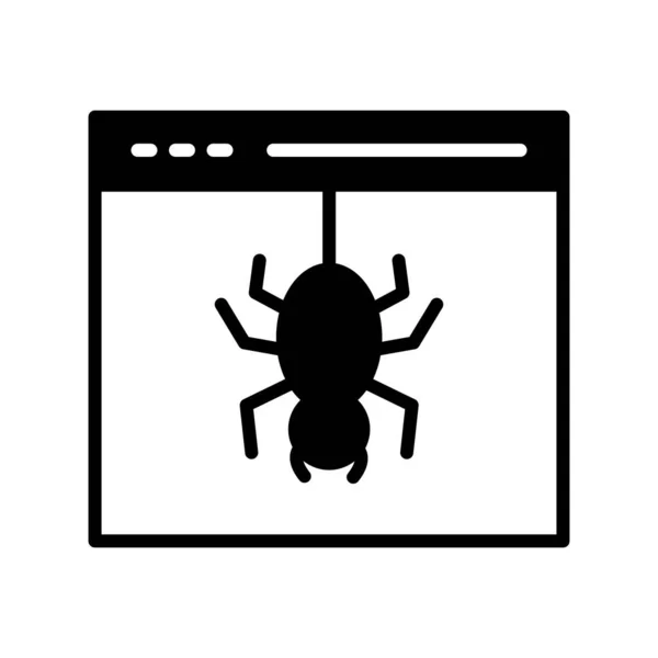 Malware Glyph Vector Icon Desig — Vector de stock